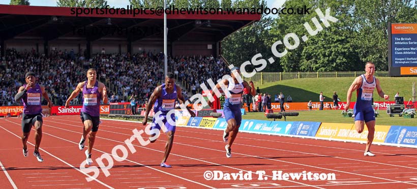 Mens 100 metres final, IAAF Diamond League, Birmingham. Photo: David T. Hewitson/Sports for All Pics